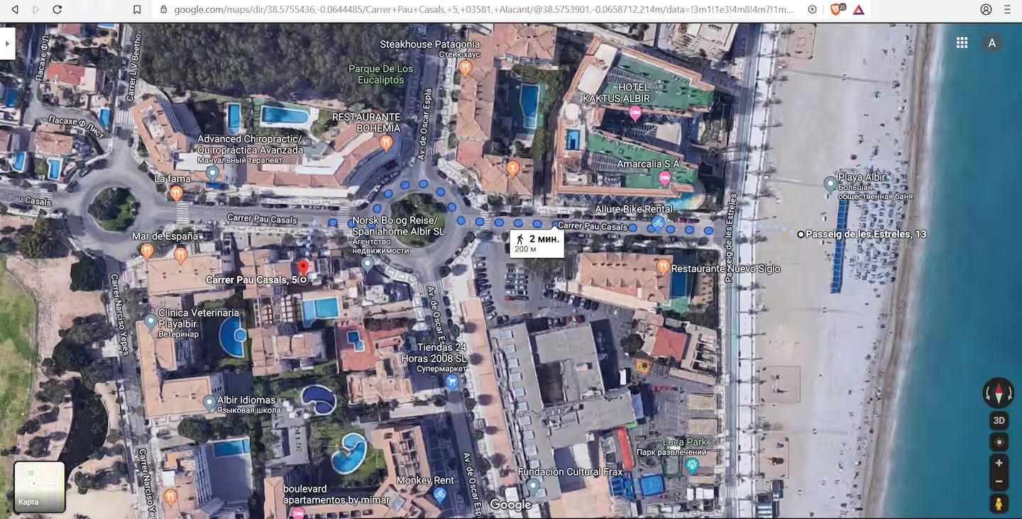 Apartamento de 2 habitaciones en Albir para alquiler a largo plazo