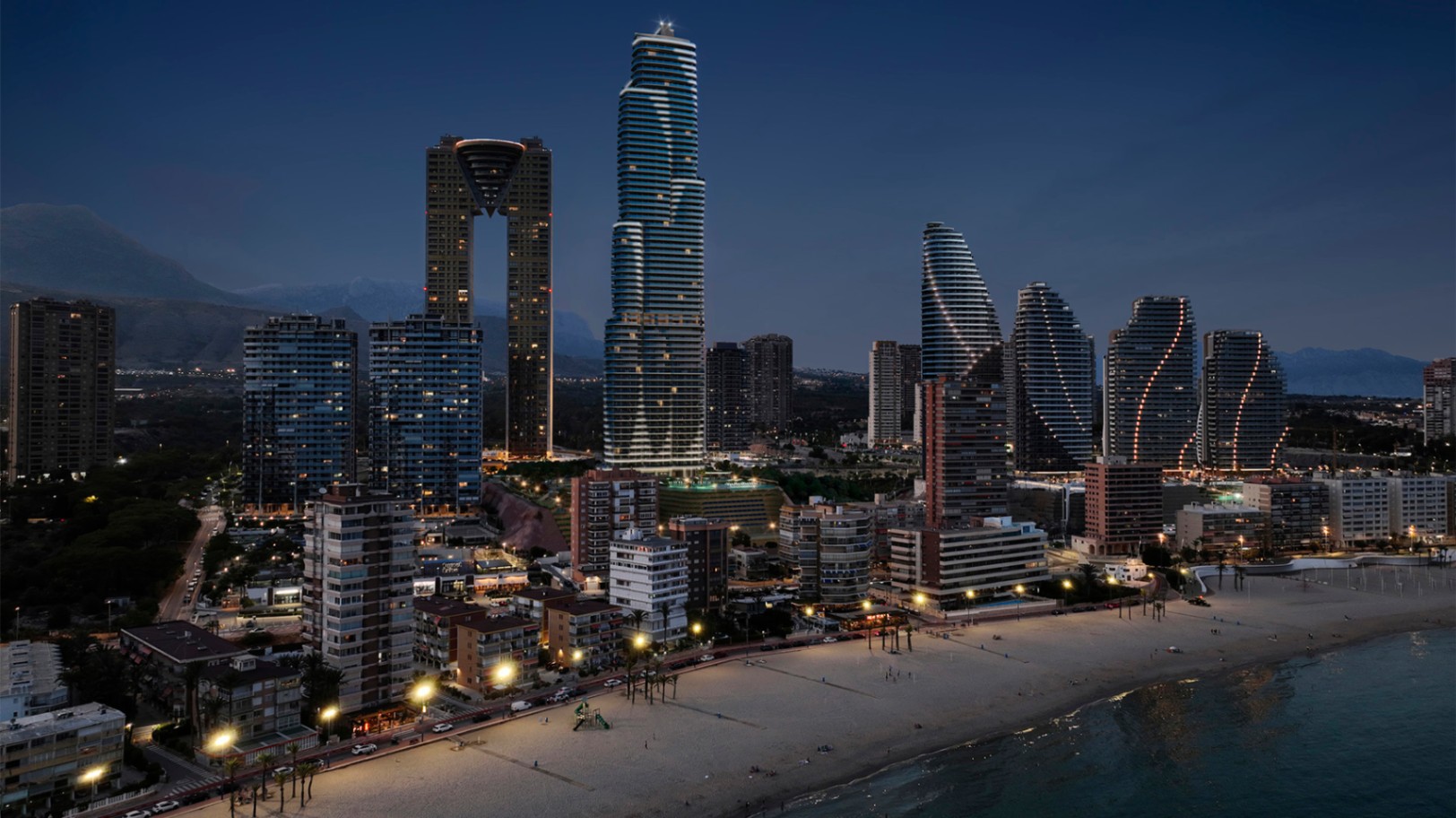 Apartments for sale with 230 meters in height and 64 floors in Benidorm, Alicante.