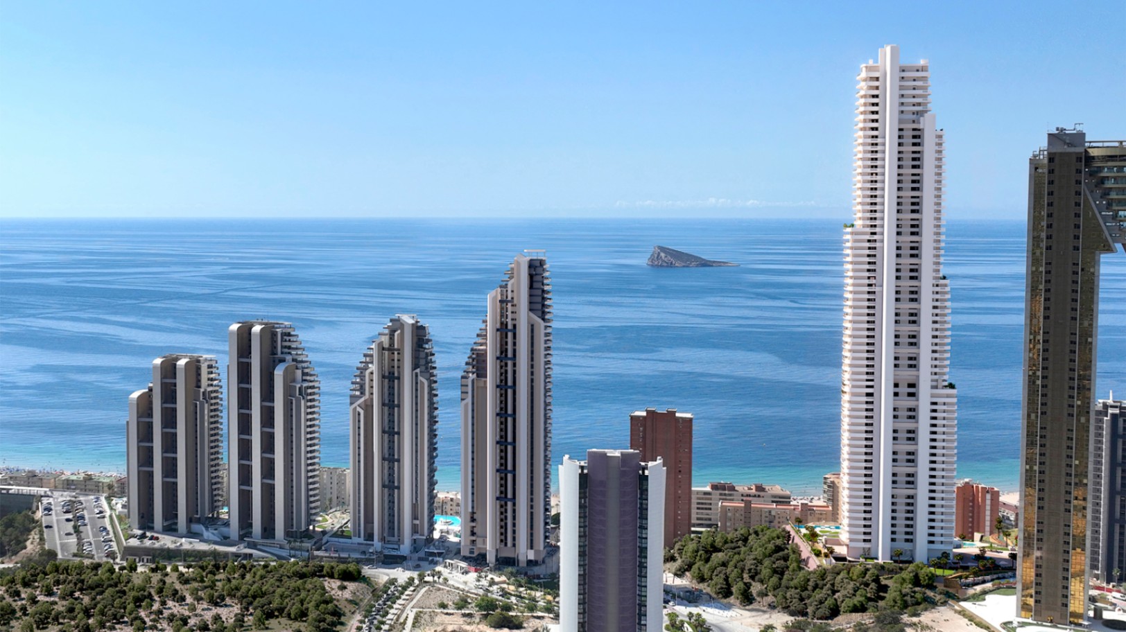 Apartments for sale with 230 meters in height and 64 floors in Benidorm, Alicante.