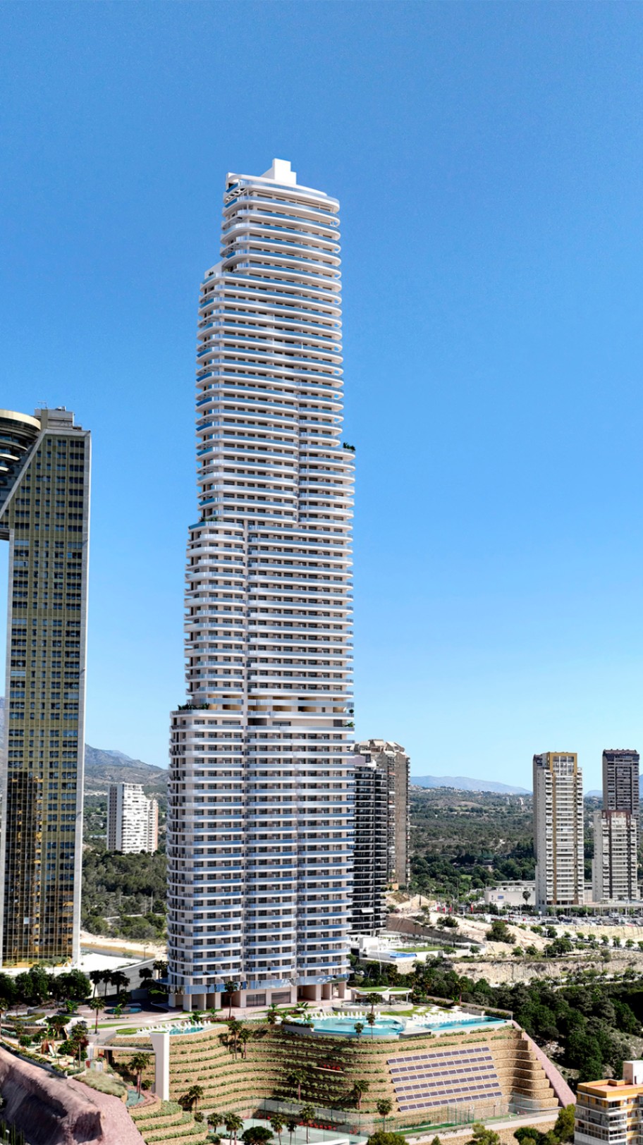 Apartments for sale with 230 meters in height and 64 floors in Benidorm, Alicante.