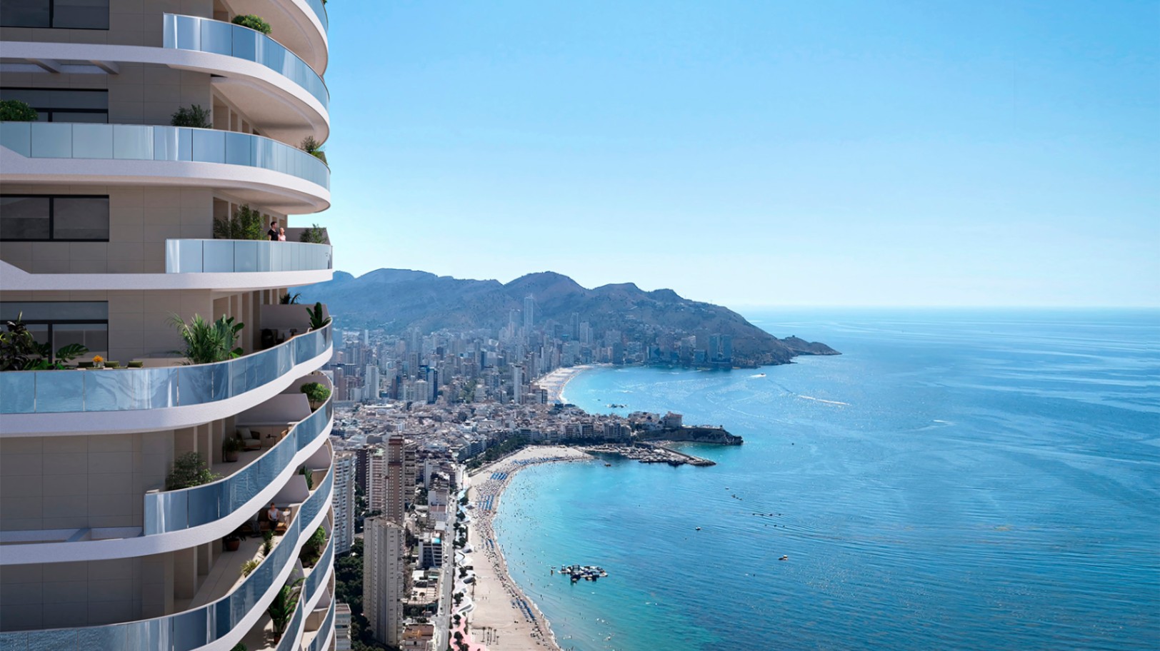 Apartments for sale with 230 meters in height and 64 floors in Benidorm, Alicante.