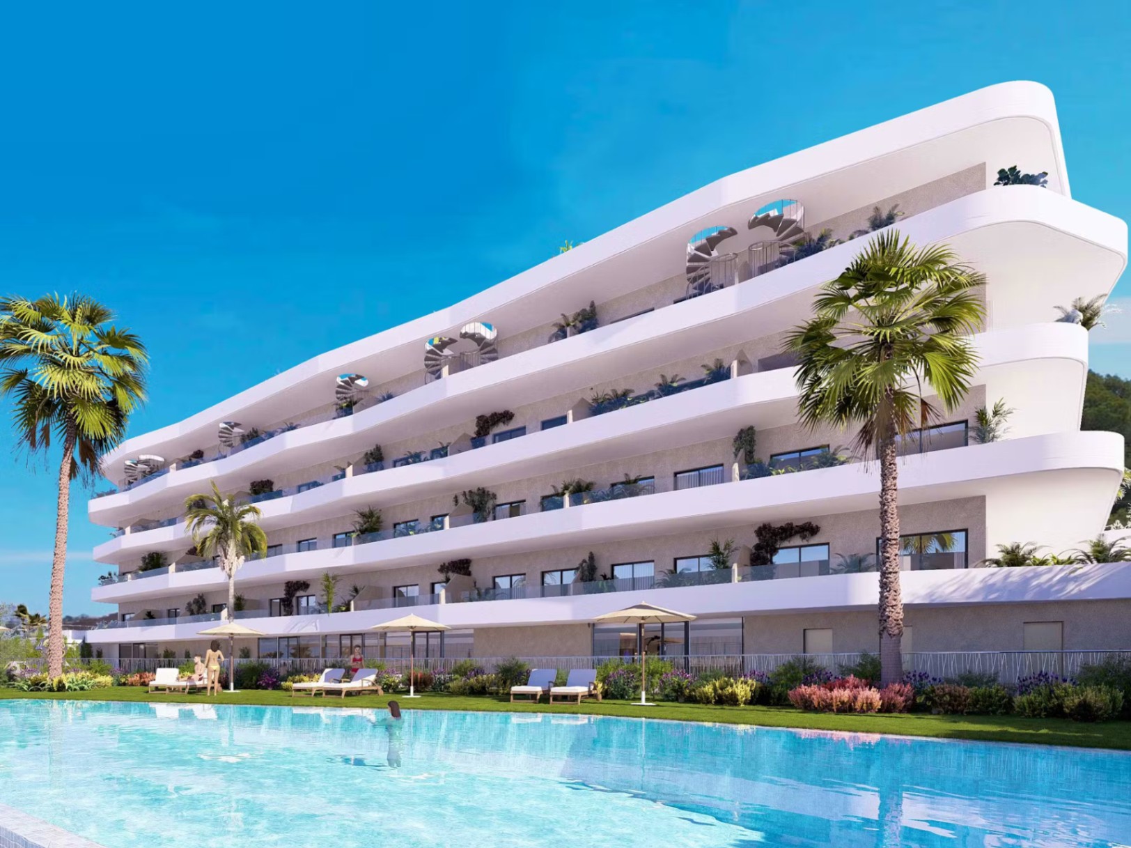 Apartamento en La Nucía con 2 dormitorios y piscina comunitaria