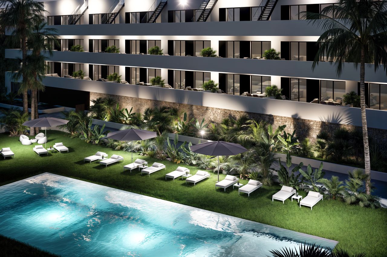 Neue Wohnung mit 2 Schlafzimmern in Finestrat mit Pool
