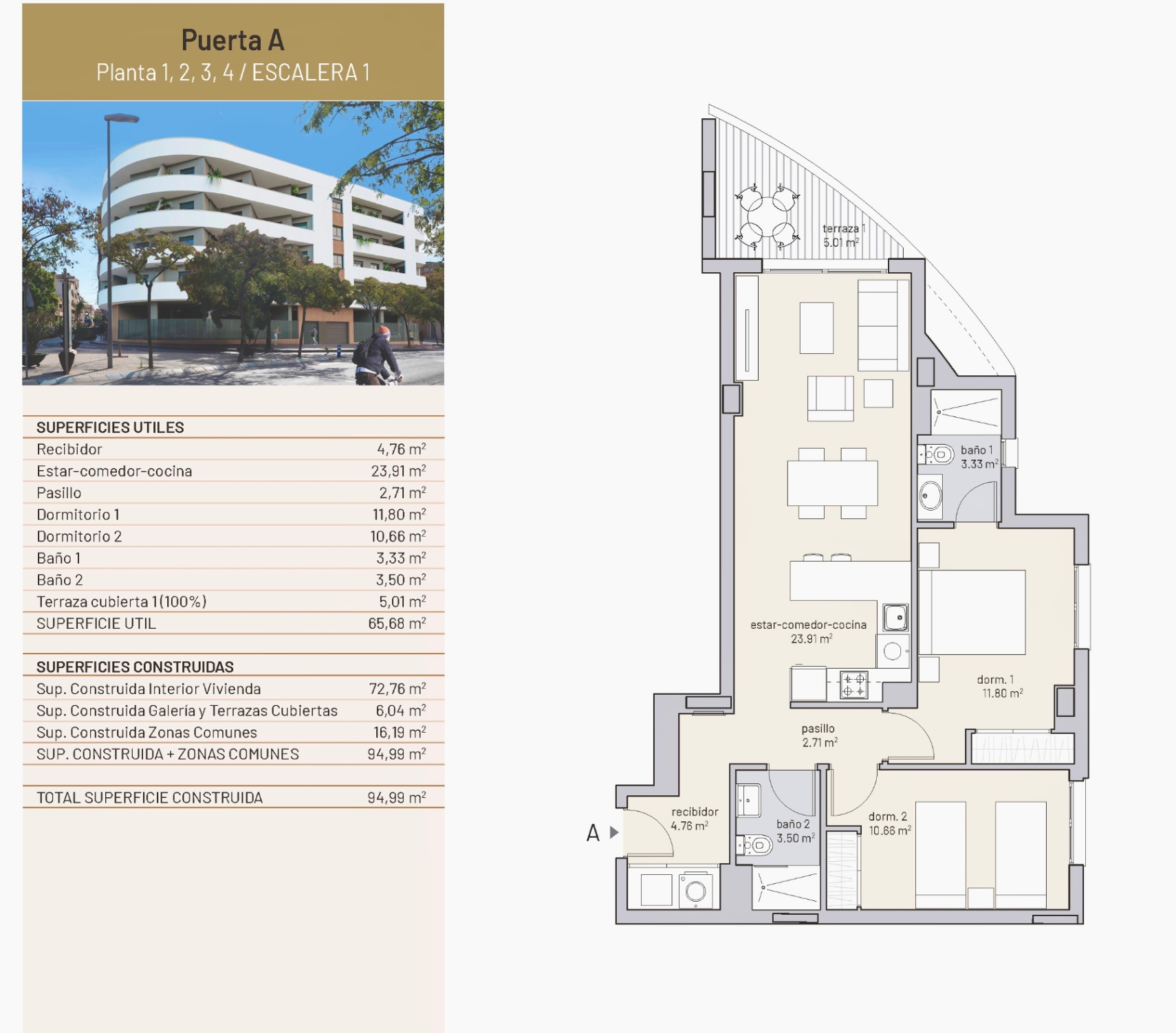 Appartement à vendre à Sant Joan d'Alacant avec 2 chambres