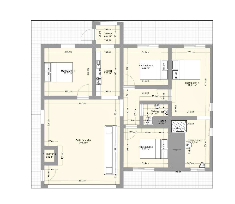 Chalet zur Langzeitmiete in Alfaz del Pi, 4 Schlafzimmer.