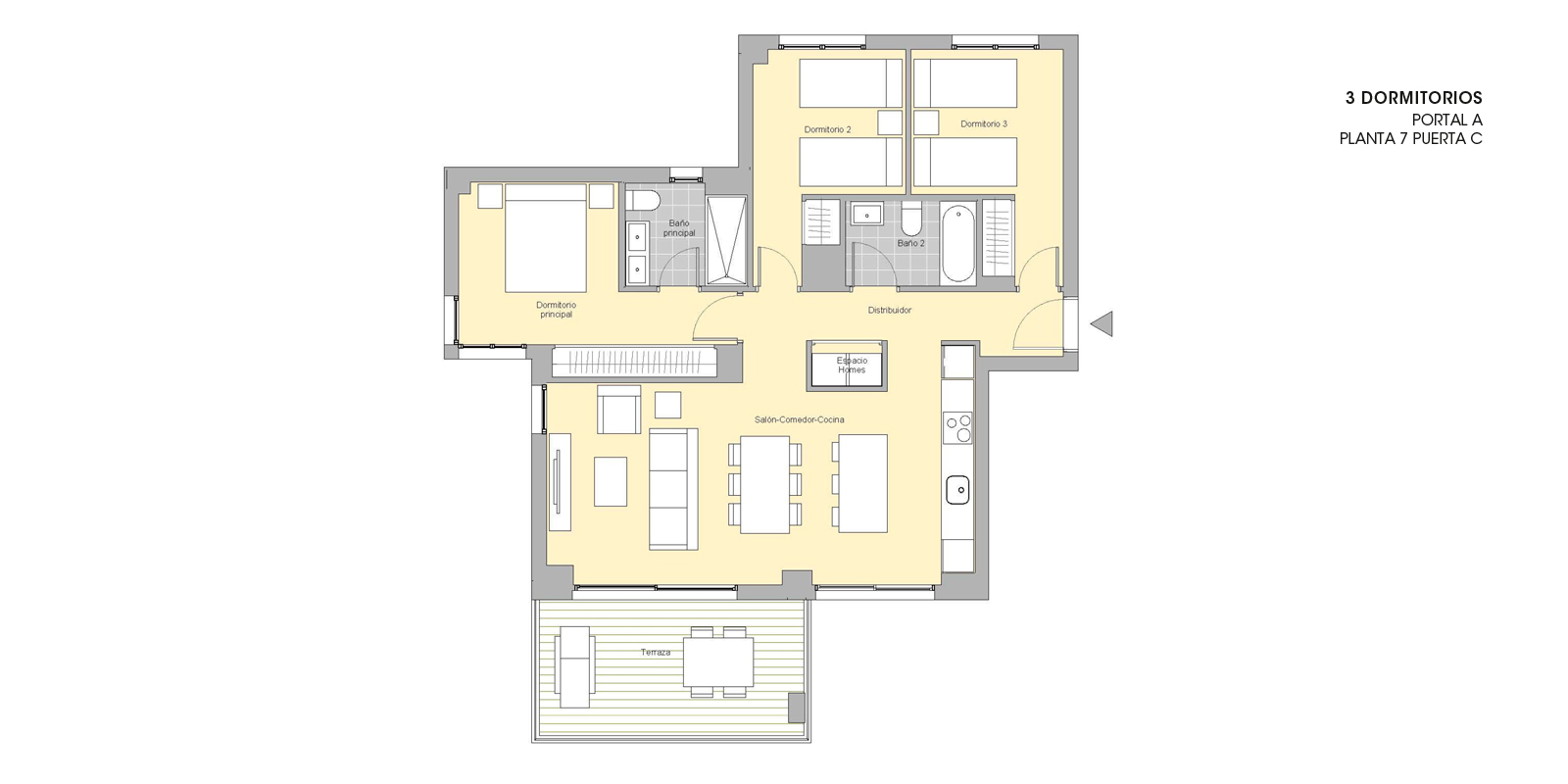 Apartamento en venta de 2,3 habitaciones en Calpe, Alicante