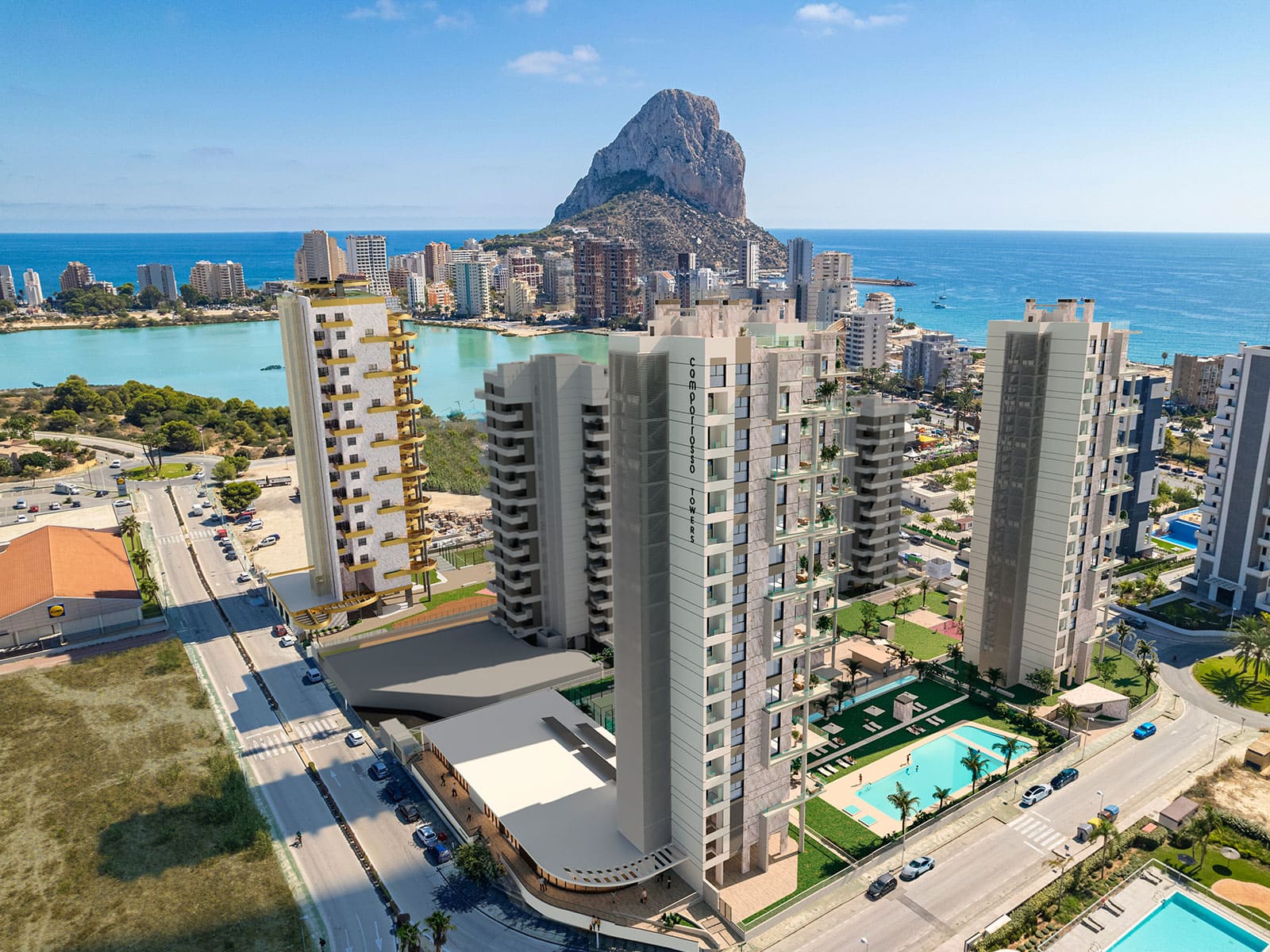 LK-150 - Apartamento de lujo en Calpe con 2,3 habitaciones y piscina comunitaria