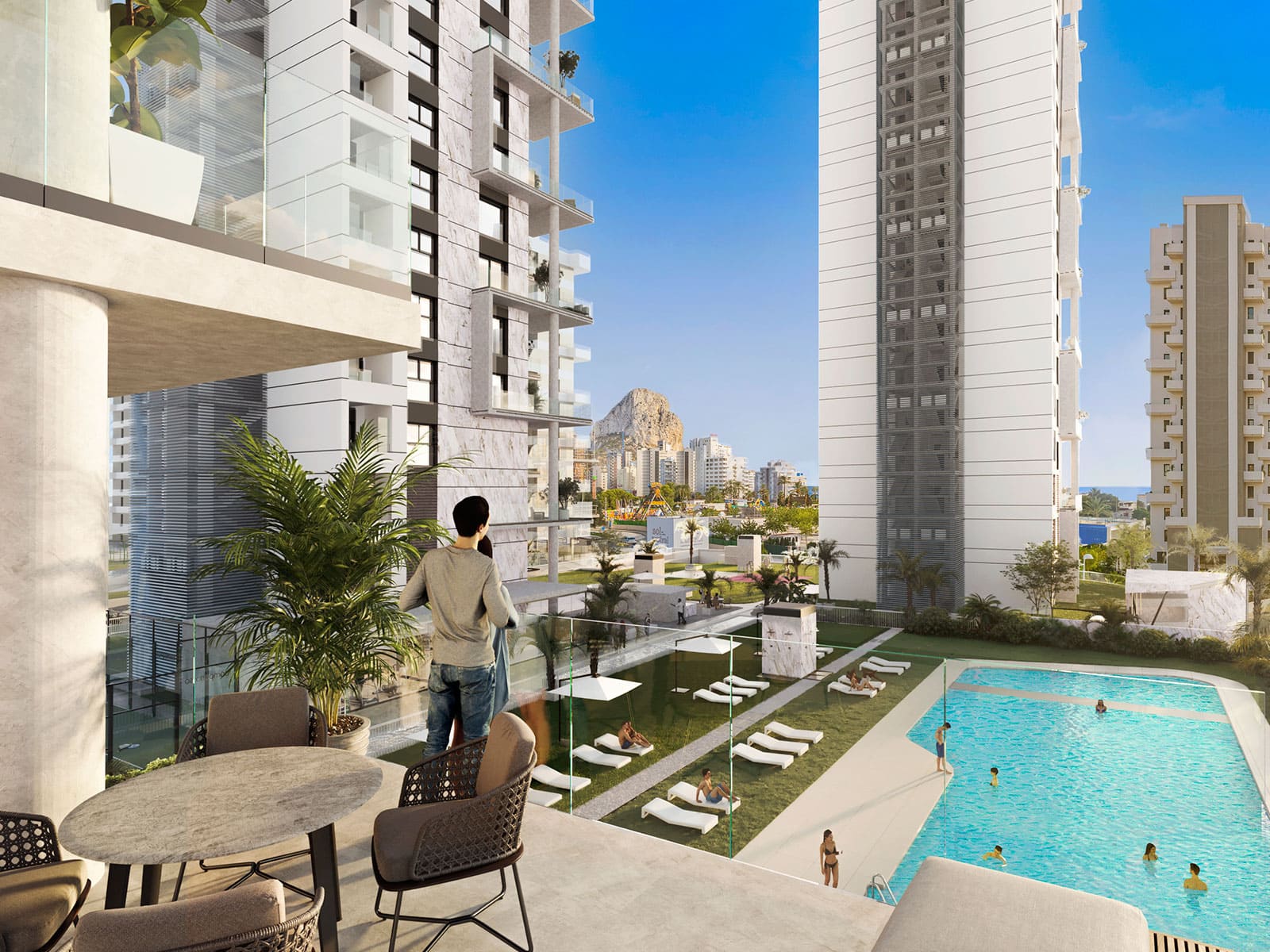 Apartamento de lujo en Calpe con 2,3 habitaciones y piscina comunitaria