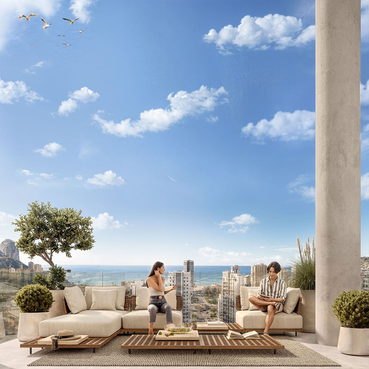 Apartamento de lujo en Calpe con 2,3 habitaciones y piscina comunitaria