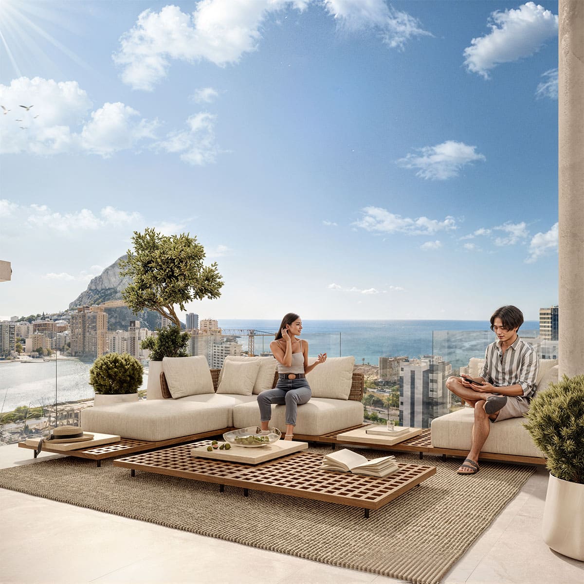 Apartamento de lujo en Calpe con 2,3 habitaciones y piscina comunitaria