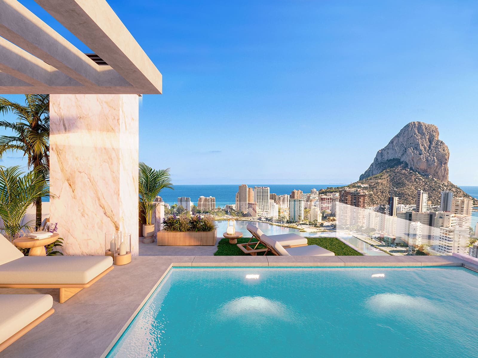 Apartamento de lujo en Calpe con 2,3 habitaciones y piscina comunitaria