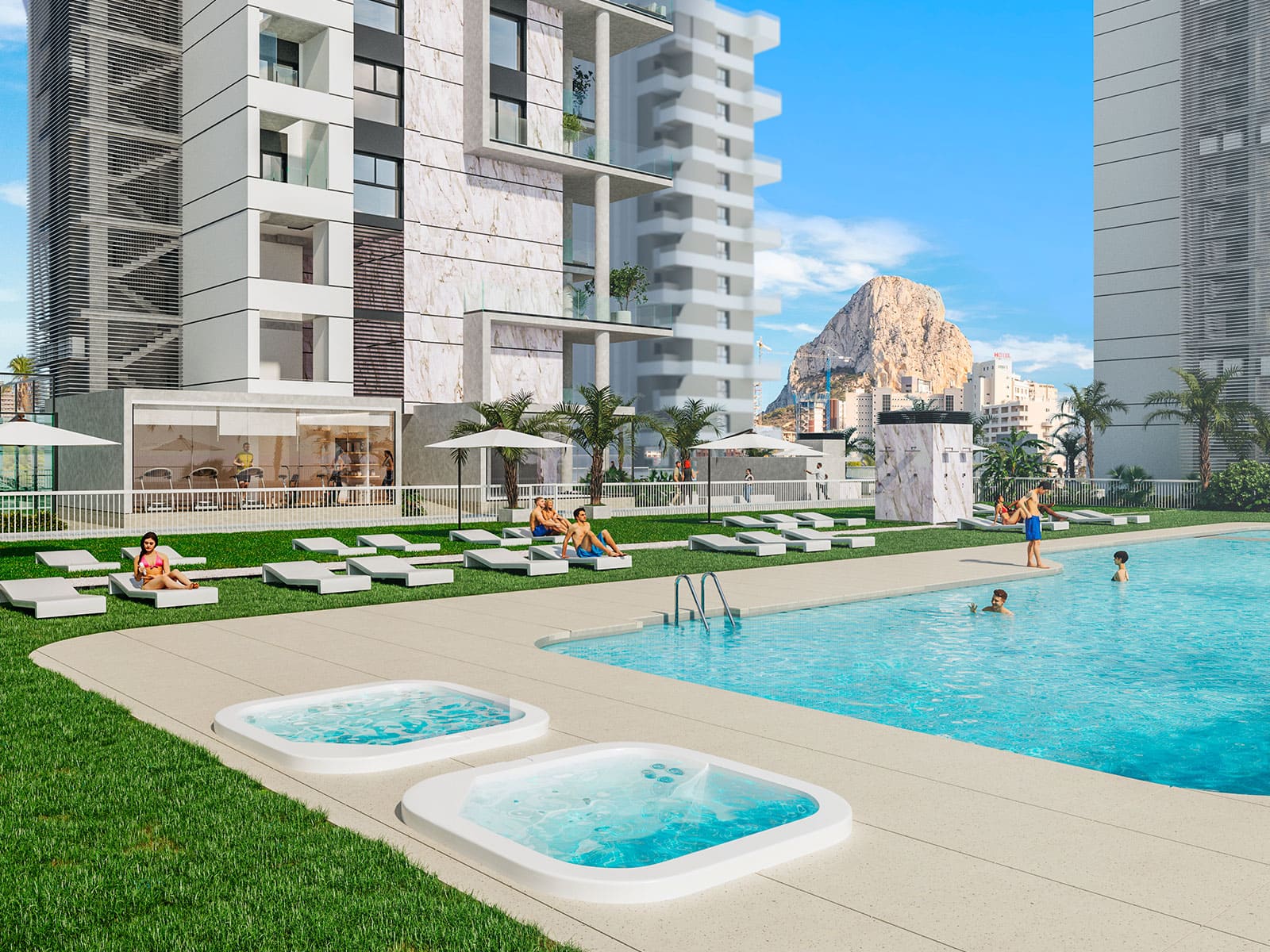 Apartamento de lujo en Calpe con 2,3 habitaciones y piscina comunitaria