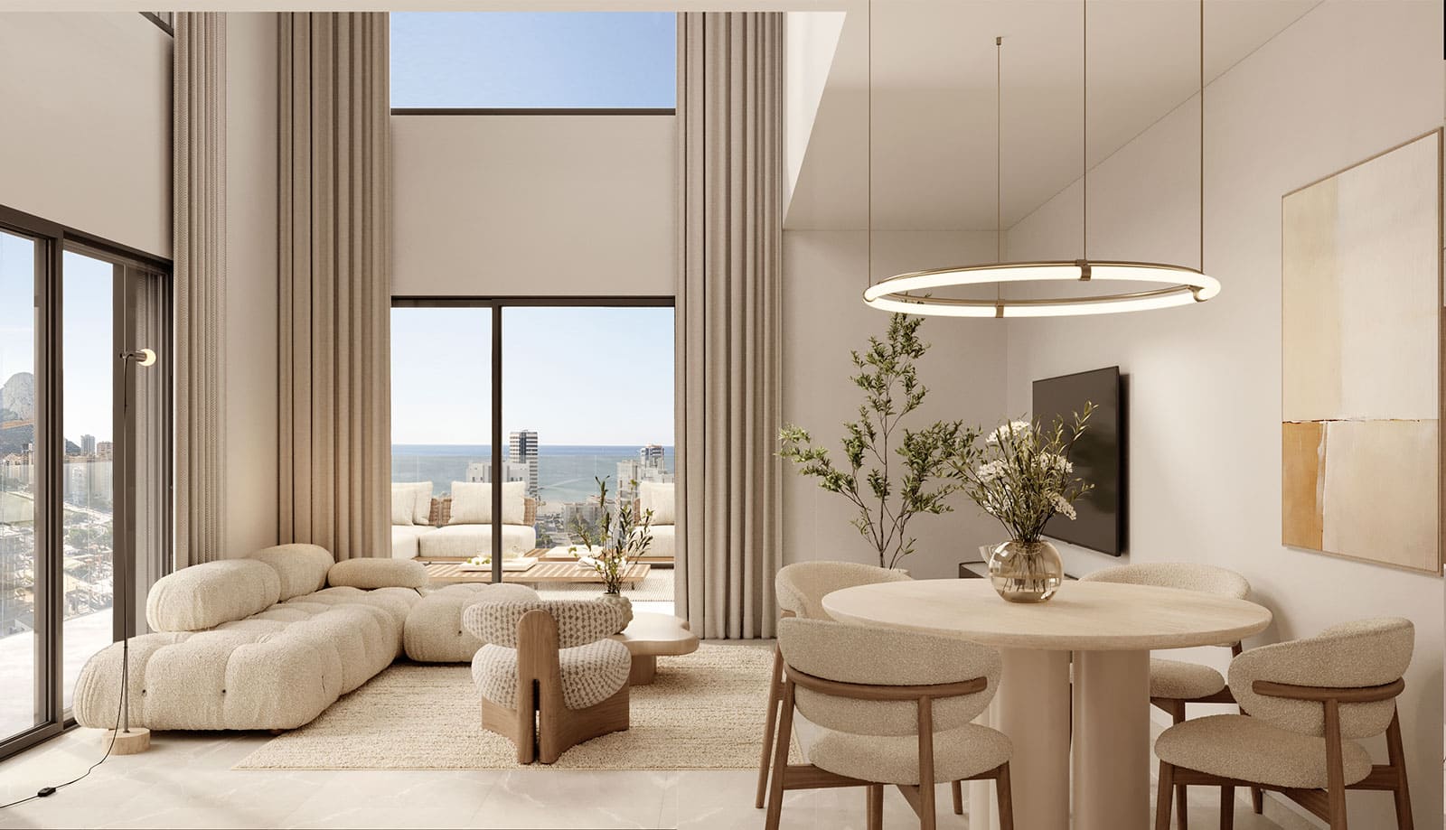 Apartamento de lujo en Calpe con 2,3 habitaciones y piscina comunitaria