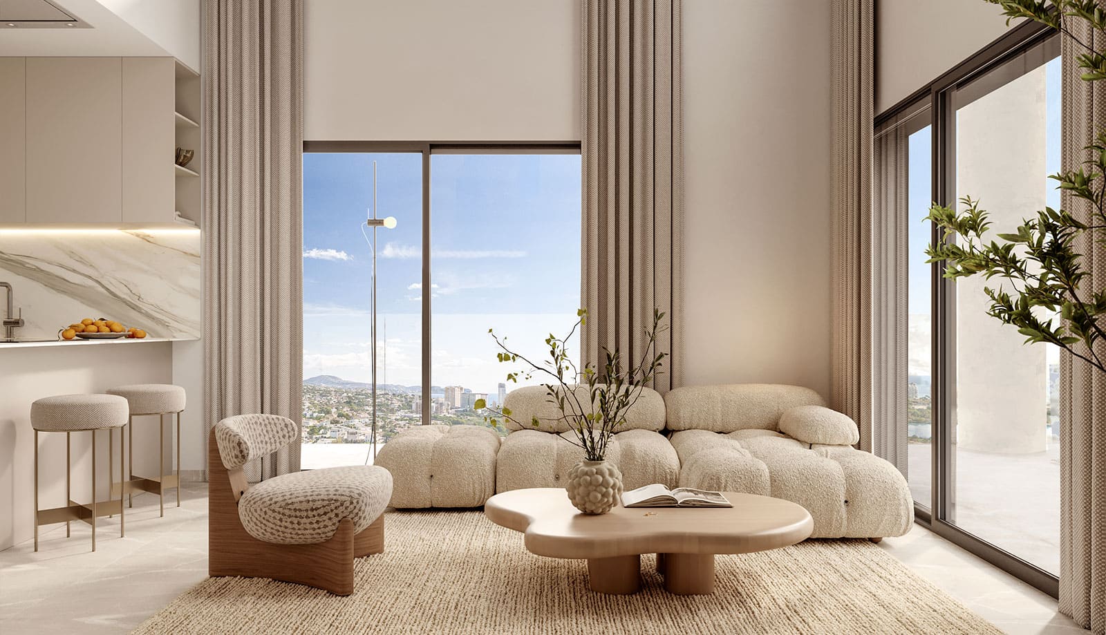 Apartamento de lujo en Calpe con 2,3 habitaciones y piscina comunitaria