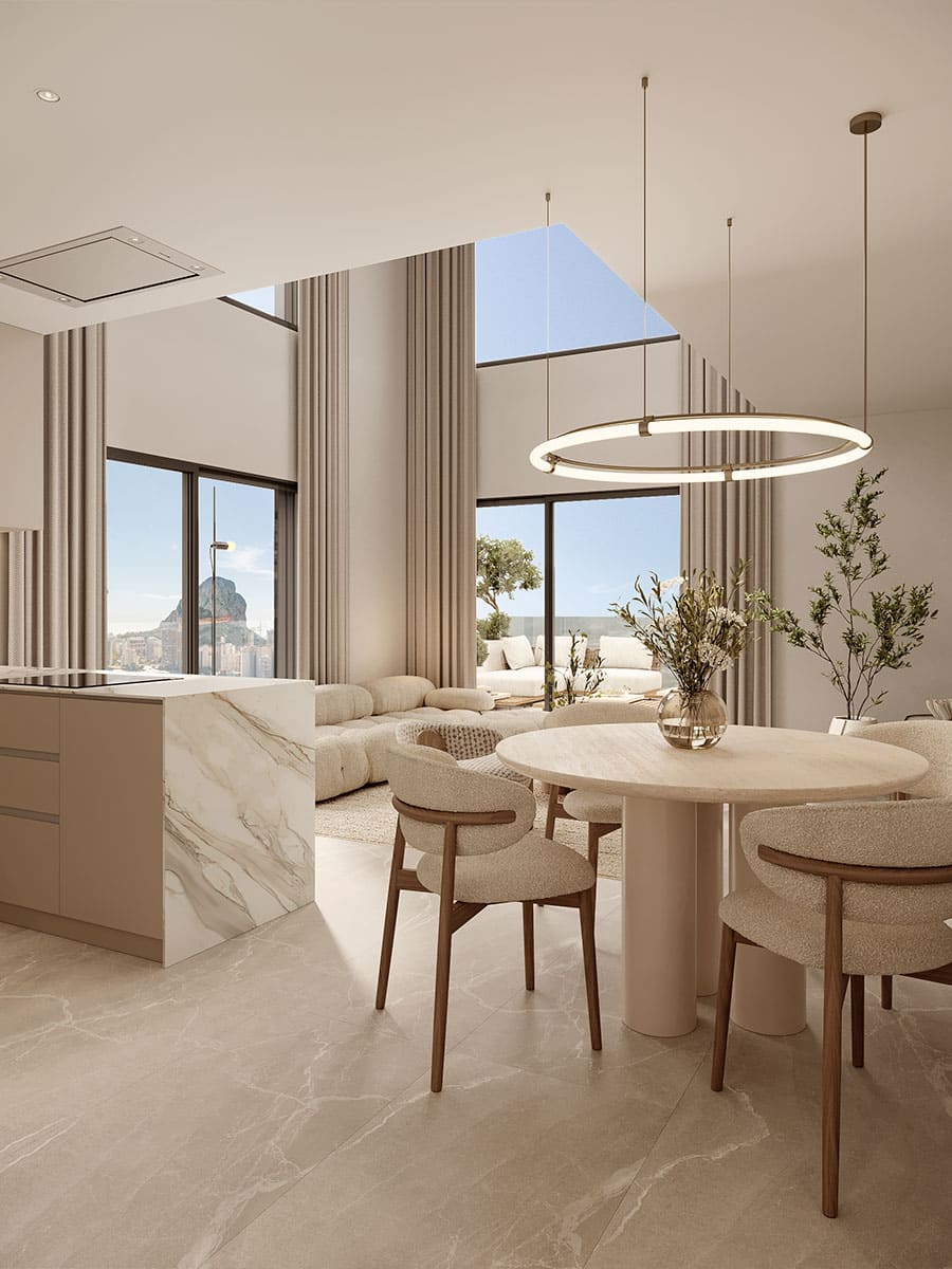 Apartamento de lujo en Calpe con 2,3 habitaciones y piscina comunitaria
