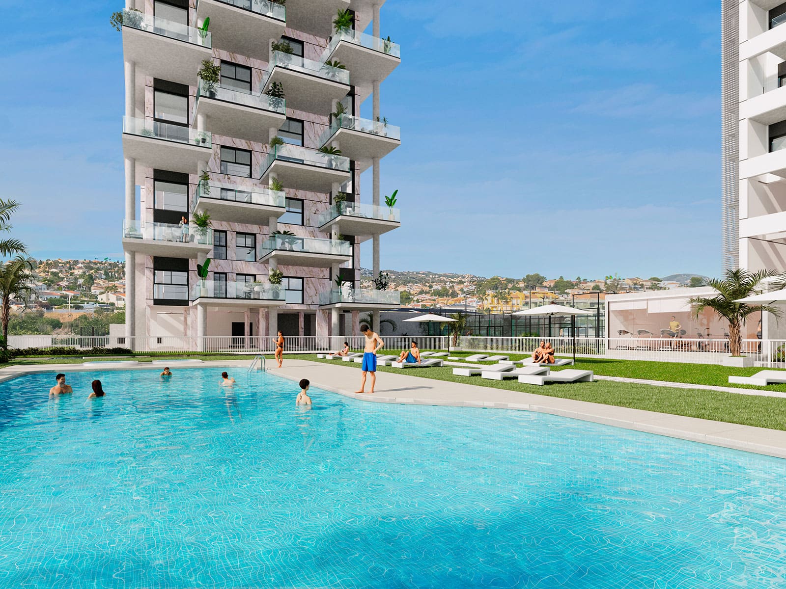 Apartamento de lujo en Calpe con 2,3 habitaciones y piscina comunitaria