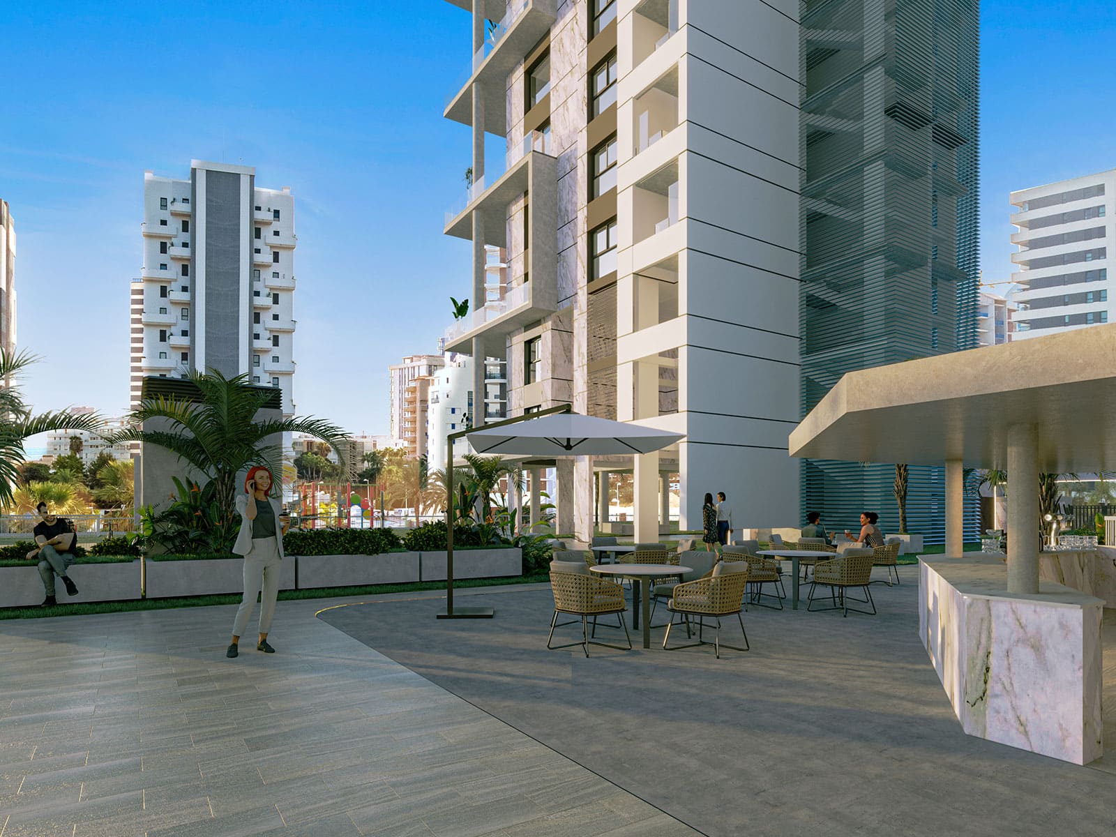 Apartamento de lujo en Calpe con 2,3 habitaciones y piscina comunitaria
