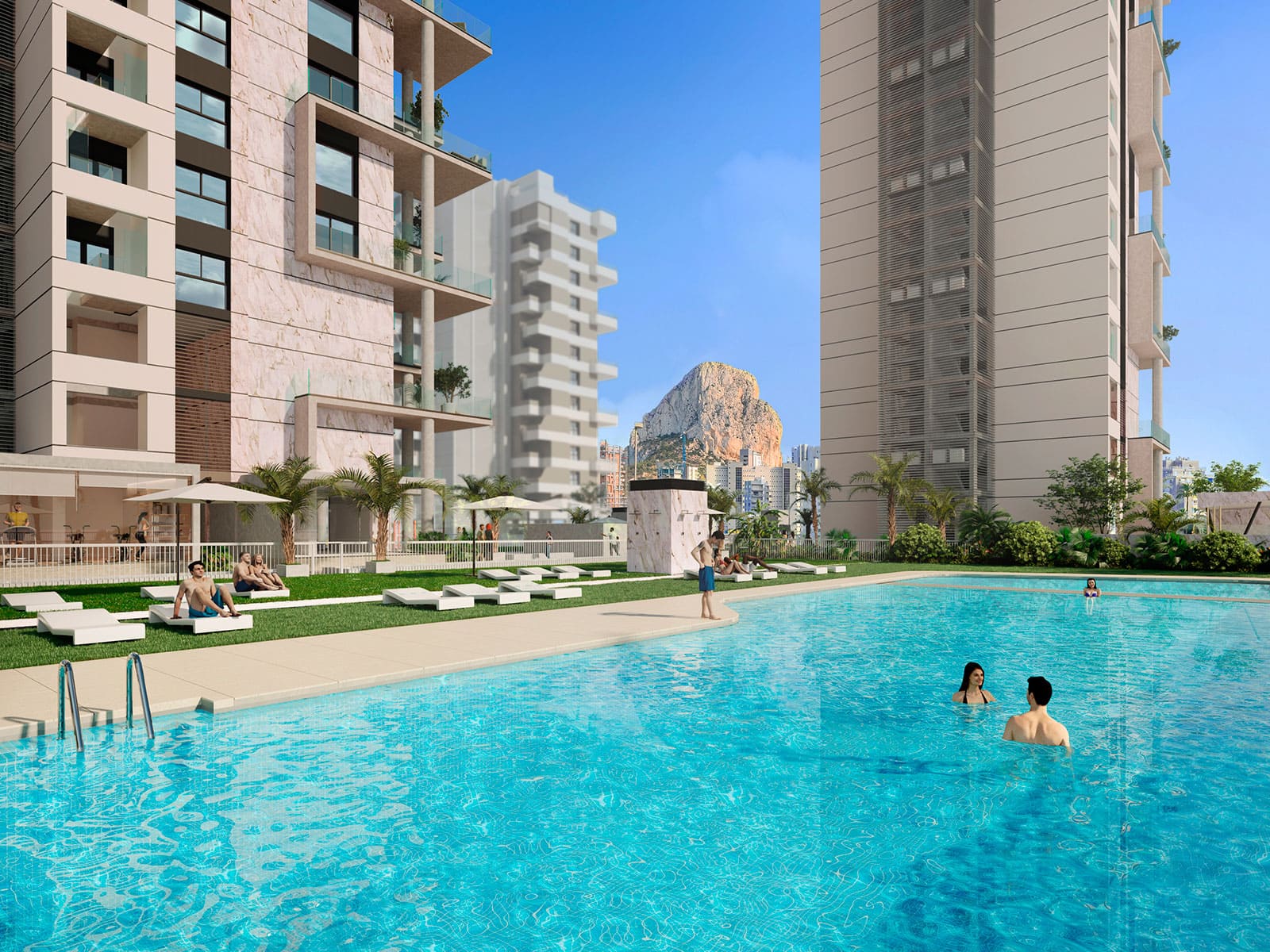 Apartamento de lujo en Calpe con 2,3 habitaciones y piscina comunitaria