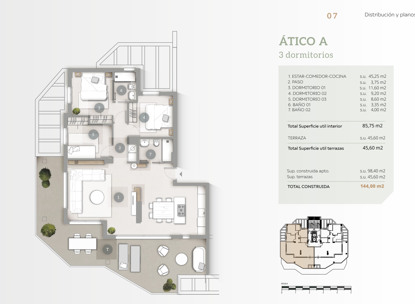 Apartamento en venta de 2;3 dormitorios en Calpe, Alicante