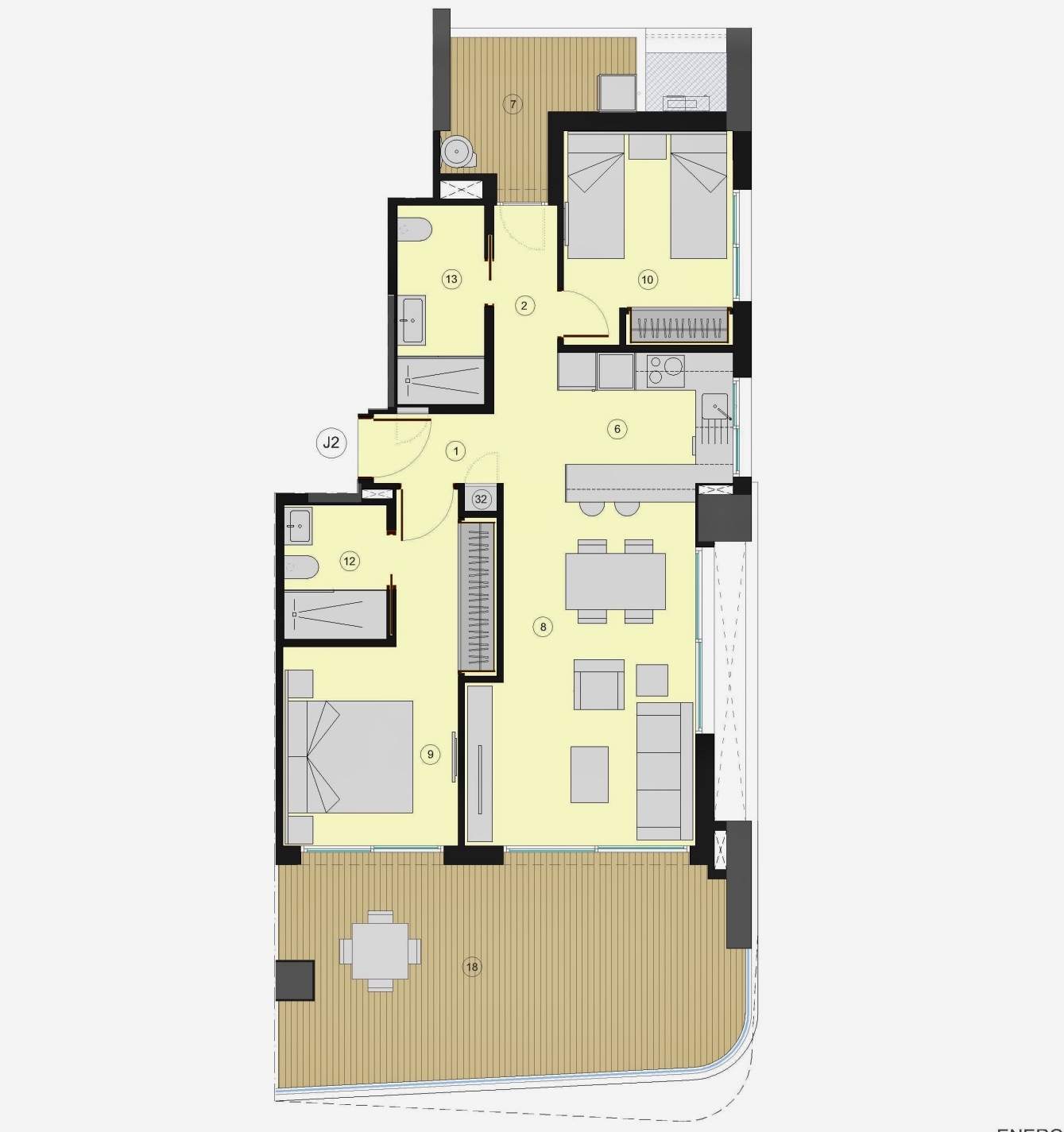 Luxury apartment in Calpe with 2 bedrooms and communal pool